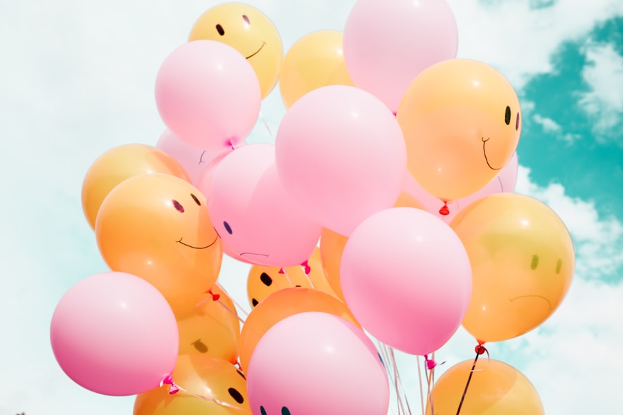 Pink balloons decorating a celebration.